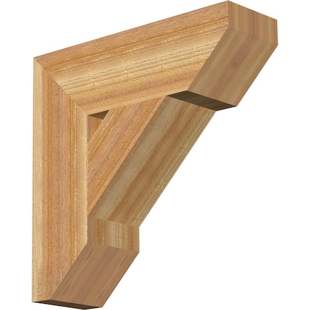 Ekena Millwork Traditional Slat Rough Sawn Bracket, Western Red Cedar, 6"W x 20"D x 20"H BKT06X20X20TRA06RWR